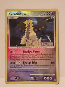 Pokemon Giratina Reverse Holo Rare 4/146 Platinum Stamped - Legends Awakened DMG - Image 1