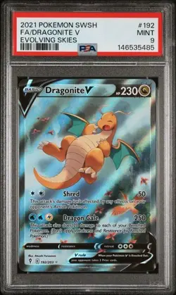 Pokemon Dragonite V Alternate Full Art Holo Ultra Rare PSA 9 2021 192/203 - Image 1
