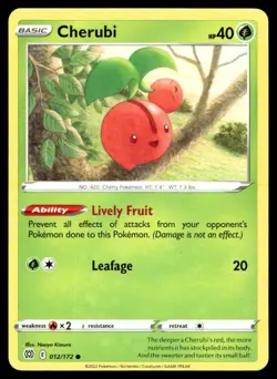 Cherubi SWSH09: Brilliant Stars 012/172 MP Pokemon TCG | Buy 10 Get 10 Free - Image 1