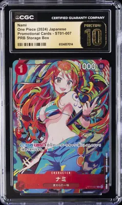 2024 ONE PIECE JAPANESE PROMO CARDS PRB STORAGE BOX NAMI CGC 10 PERFECT - Image 1