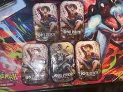One Piece Tin Pack Art Set Vol 2 FACTORY SEALED TS-02 OP-13 Bandai Lot Of 5 - Image 1