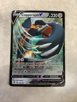 Rebel Clash Copperajah V 136/192 - Pokemon Card - NM - Image 1