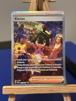 Pokemon TCG Kieran Scarlet & Violet Twilight Masquerade Trainer Card 218/167 - Image 1