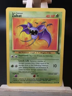 Zubat 57/62 Pokemon Cards WOTC TCG: Base Set 1999 Grass NM - MT - Image 1