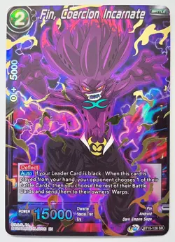 Dragon Ball Super Card Game - BT15-128 SR - Fin, Coercion Incarnate *NM* - Image 1