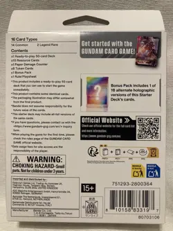 Gundam Card Game Starter Deck ST03 Zeon’s Rush English New Factory Sealed - Image 2