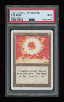 MTG Revised 3rd Edition SOL RING Artifact PSA 9 MINT Original Artwork Staple - Image 1