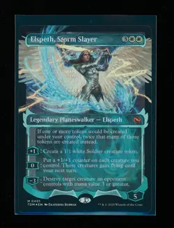 MTG Foil Showcase Tarkir Dragonstorm ELSPETH STORM SLAYER Legendary Planeswalker - Image 1