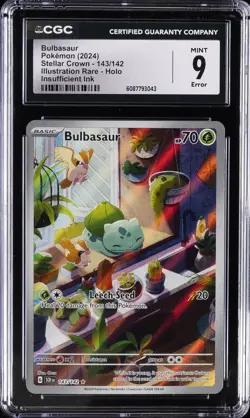 2024 POKEMON STELLAR CROWN #143/142 BULBASAUR CGC 9 - Image 1