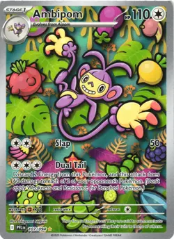 AMBIPOM 107/094 ILLUSTRATION RARE PHANTASMAL FLAMES POKEMON NEAR MINT - Image 2