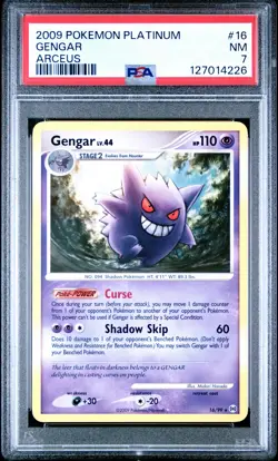 2009 POKEMON PLATINUM ARCEUS #16 GENGAR PSA 7 - Image 1