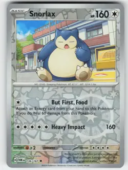 Snorlax 136/167 Uncommon Twilight Masquerade Pokemon Reverse Holo Near Mint - Image 1