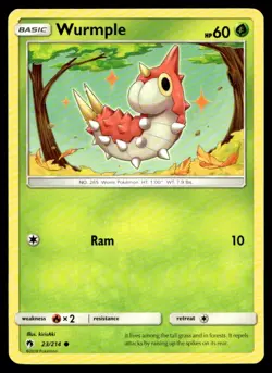 Wurmple (23) SM - Lost Thunder 23/214 MP Pokemon TCG | Buy 10 Get 10 Free - Image 1