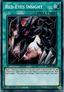 Yugioh Red-Eyes Insight (Secret Rare) RA03-EN061 1st Edition Secret Rare NM - Image 1