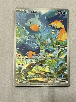 Pokemon TCG Ducklett Illustration Rare Card 109/086 Sv: White Flare - Image 1