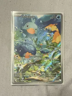 Pokemon TCG Ducklett Illustration Rare Card 109/086 Sv: White Flare - Image 3