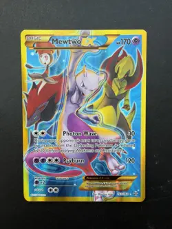 Pokemon Mewtwo-EX TCG Breakthrough Holo Card 163/162 Secret Rare LP - Image 1