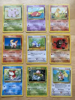 Vintage Pokemon Cards - Lot of 9 - First Edition, WOTC, Fossil, Jungle, Rocket - Image 1