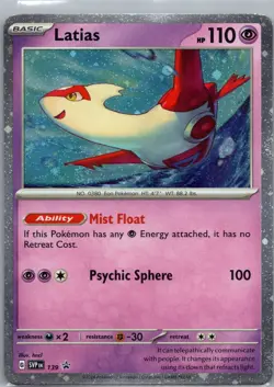 Latias - (Cosmo Holo) Holo Promo SV: Scarlet & Violet Promo Cards 139 NM - Image 1