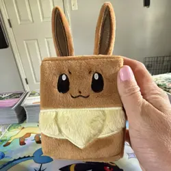 Eevee Plush Flip Top Deck Box Flap Closure 60ct Standard Size Pokemon TCG - Image 1