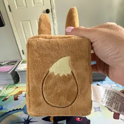 Eevee Plush Flip Top Deck Box Flap Closure 60ct Standard Size Pokemon TCG - Image 2