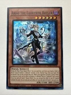 Yugioh Arias the Labrynth Butler RA05-EN028 1st Edition Super Rare Pack Fresh NM - Image 1
