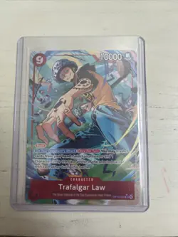 Trafalgar Law OP14-009 Supe Rare Alt Art The Azure Sea's Seven One Piece Mint NM - Image 1