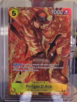 Namco One Piece Portgas D. Ace PRB02-018 Rare Foil Alt Art 5 Cost 7000 Power - Image 1