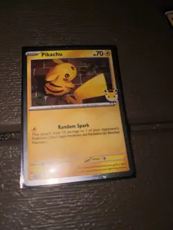 TCG Phantasmal Flames Celebrations Box Promo Card Pikachu Holo - Image 2