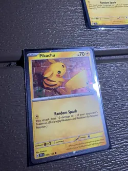 TCG Phantasmal Flames Celebrations Box Promo Card Pikachu Holo - Image 3
