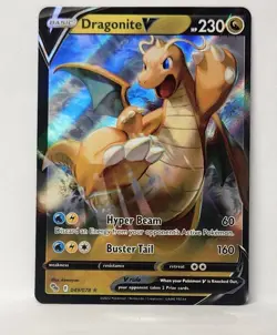 Pokemon TCG Dragonite v Full Art Holo Ultra Rare Card 049/078 - Image 1