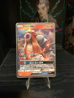 ⭐PACK FRESH⭐ Entei GX 10/73 Shining Legends NM Ultra Rare Pokemon Card - Image 1