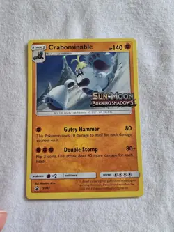 Crabominable SM47 Burning Shadows Stamped Prerelease Promo Pokemon TCG Card - Image 1
