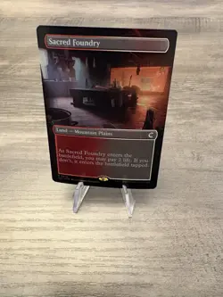 Magic the Gathering MTG Sacred Foundry Clue Borderless Foil Near Mint! - Image 1