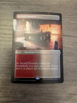 Magic the Gathering MTG Sacred Foundry Clue Borderless Foil Near Mint! - Image 2