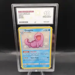 2019 POKEMON SUN & MOON HIDDEN FATES #SV10 QUAGSIRE-HOLO ACE 10 - POP 15!! - Image 1