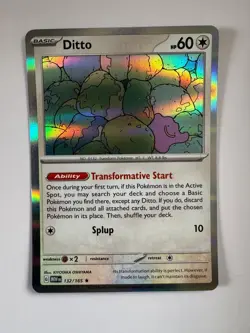 DITTO 132/165 151 RARE POKEMON HOLO NM/M KIYOTAKA OSHIYAMA - Image 1