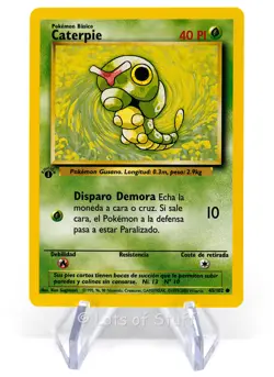 Pokemon Spanish Caterpie Base Set 1st Edition 45/102 1999-2000 WOTC - Image 1