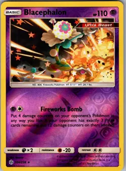 Blacephalon 104/236 Holo Rare Cosmic Eclipse Pokemon Reverse Holo Near Mint - Image 1