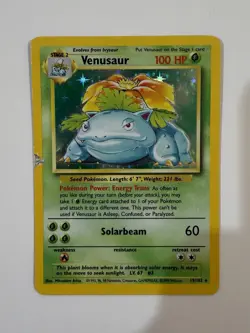 Venusaur 15/102 Base Set Holo Rare Pokemon TCG [Stars] 1999 WOTC - Image 1