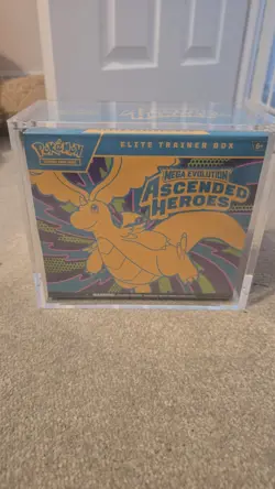 Pokemon TCG Ascended Hero’s ETB Elite Trainer Box sealed WITH acrylic case!! - Image 1