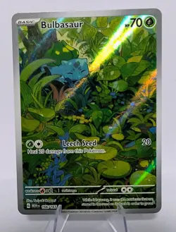 Pokemon Bulbasaur Illustration Rare - Scarlet and Violet 151 166/165 - Image 1