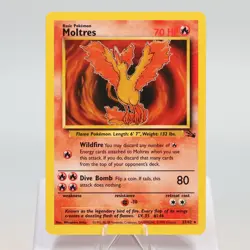 Pokemon TCG - Moltres 27/62 Fossil Rare WOTC - NM - Image 2