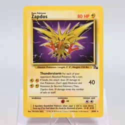 Pokemon TCG - Zapdos 30/62 Fossil Rare WOTC - NM/M - Image 2