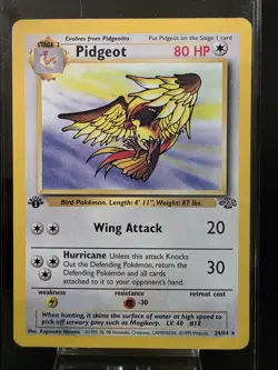Pidgeot 1st Edition Jungle Non Holo Rare 24/64 LP Pokemon TCG - Image 1