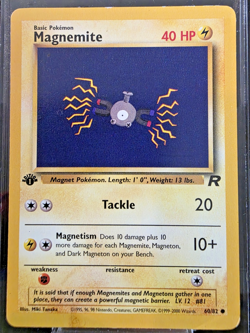 Magnemite 1st Edition Team Rocket 60/82 Common MP Pokemon TCG - Image 1