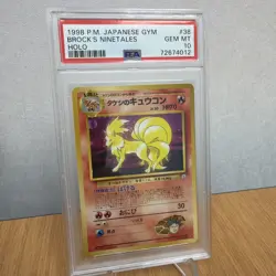 1998 Pokemon Brock’s Ninetales #38 Japanese Leaders’ Stadium PSA 10 - Image 1