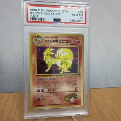 1998 Pokemon Brock’s Ninetales #38 Japanese Leaders’ Stadium PSA 10 - Image 3