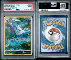 Vaporeon TG02/TG30 PSA 9 MINT Brillant Stars Full Art Pokemon TCG RARE Re-grade - Image 4