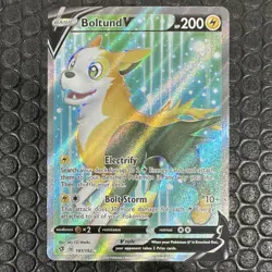 Pokemon Boltund V Full Art Ultra Rare Holo 181/192 Rebel Clash English NM - Image 1